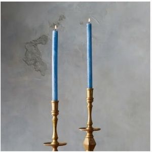 ARHAUS • Set of 2 Taper Blue Candle Sticks